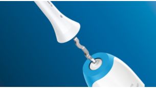 Click-on brush head system