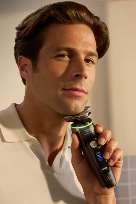Man with Goatee Shaving 
