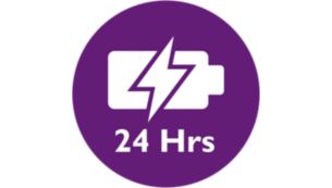 Superior operating time up to 24 hours