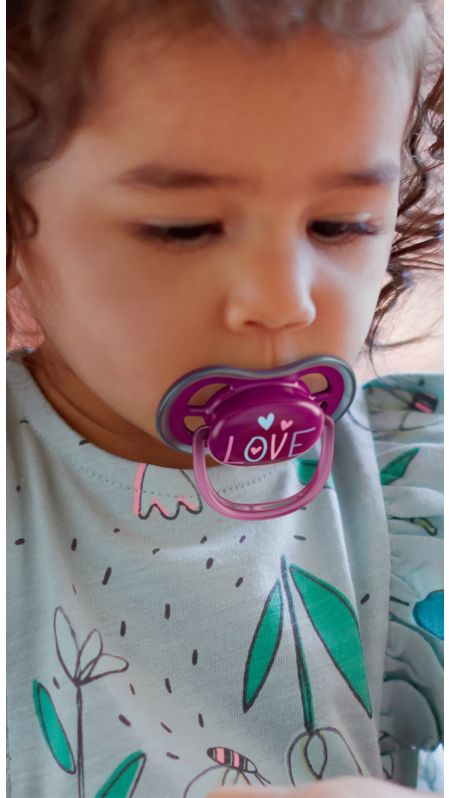 Toddler with a pacifier 