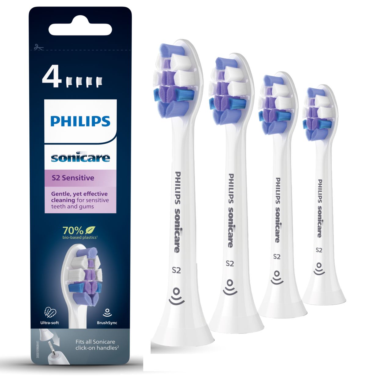 Ultra-soft brush head for sensitive teeth and gums