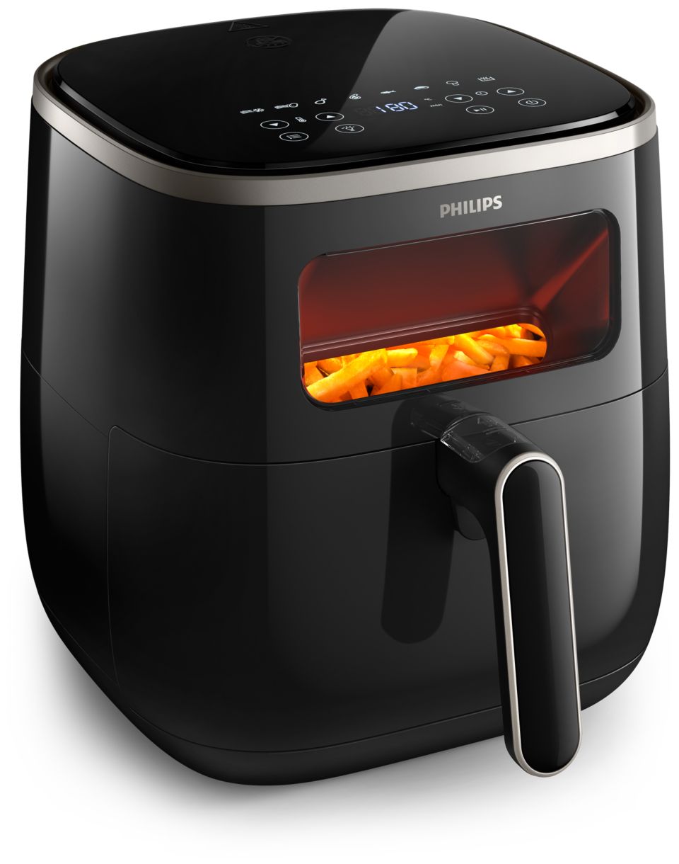 Tasty air-fried food with up to 90% less fat!*