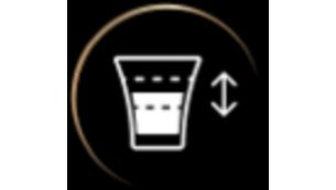 Personalise your coffee volumes from 20 ml to 270 ml